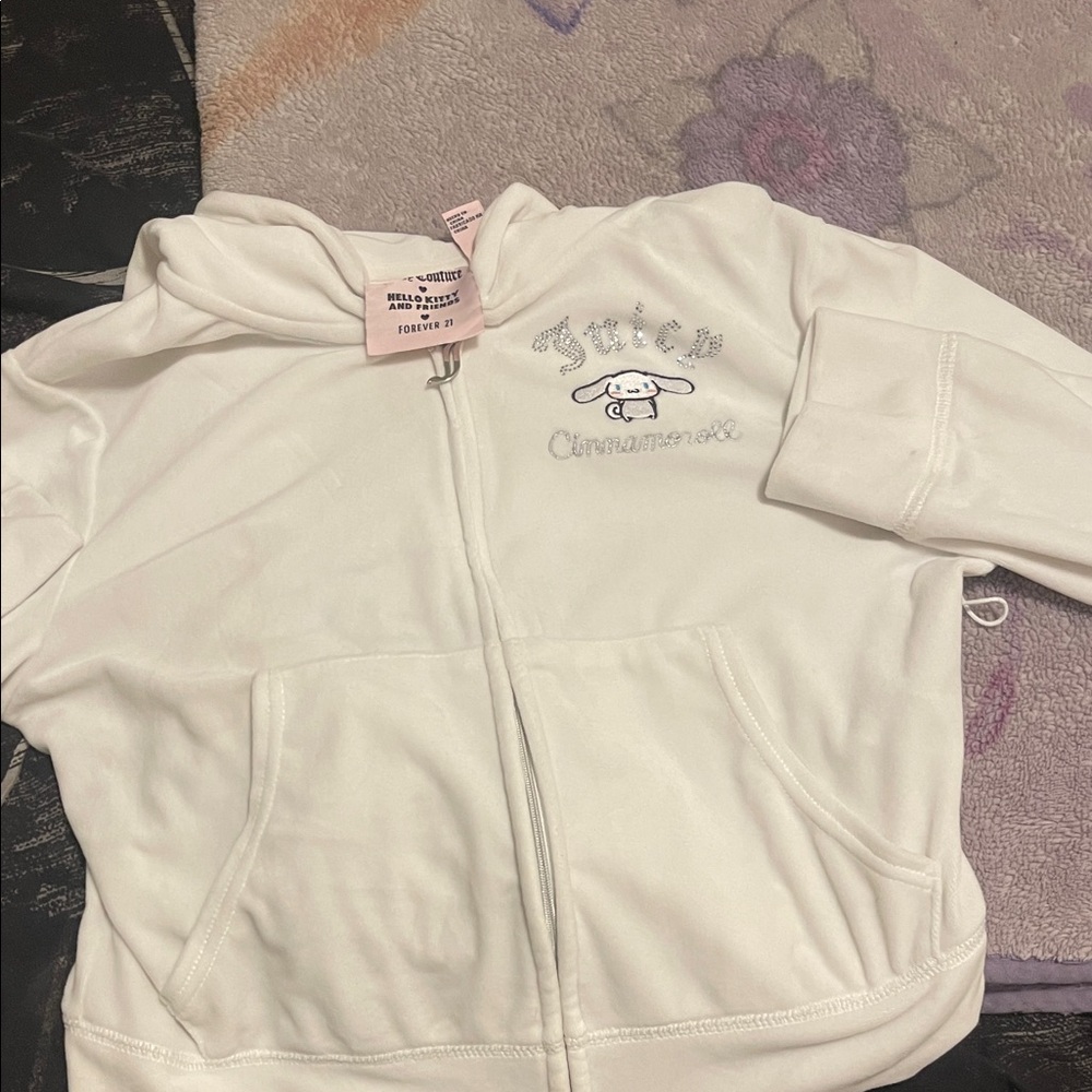 Forever 21 White Kids Hoodie Jacket